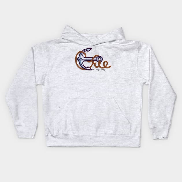 Erie Anchor, the Flagship City Kids Hoodie by mbloomstine